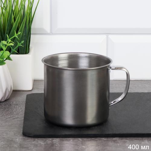 Кружка металл 400 мл 7,5х8,5 см / М-90 /уп 12/360/ 0,045