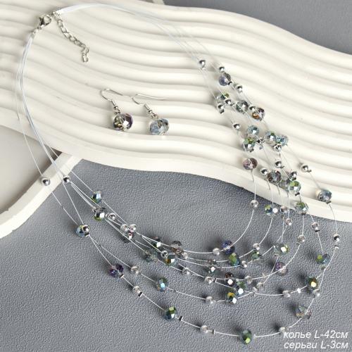 Колье многослойное и серьги / AILI-1-10 / 