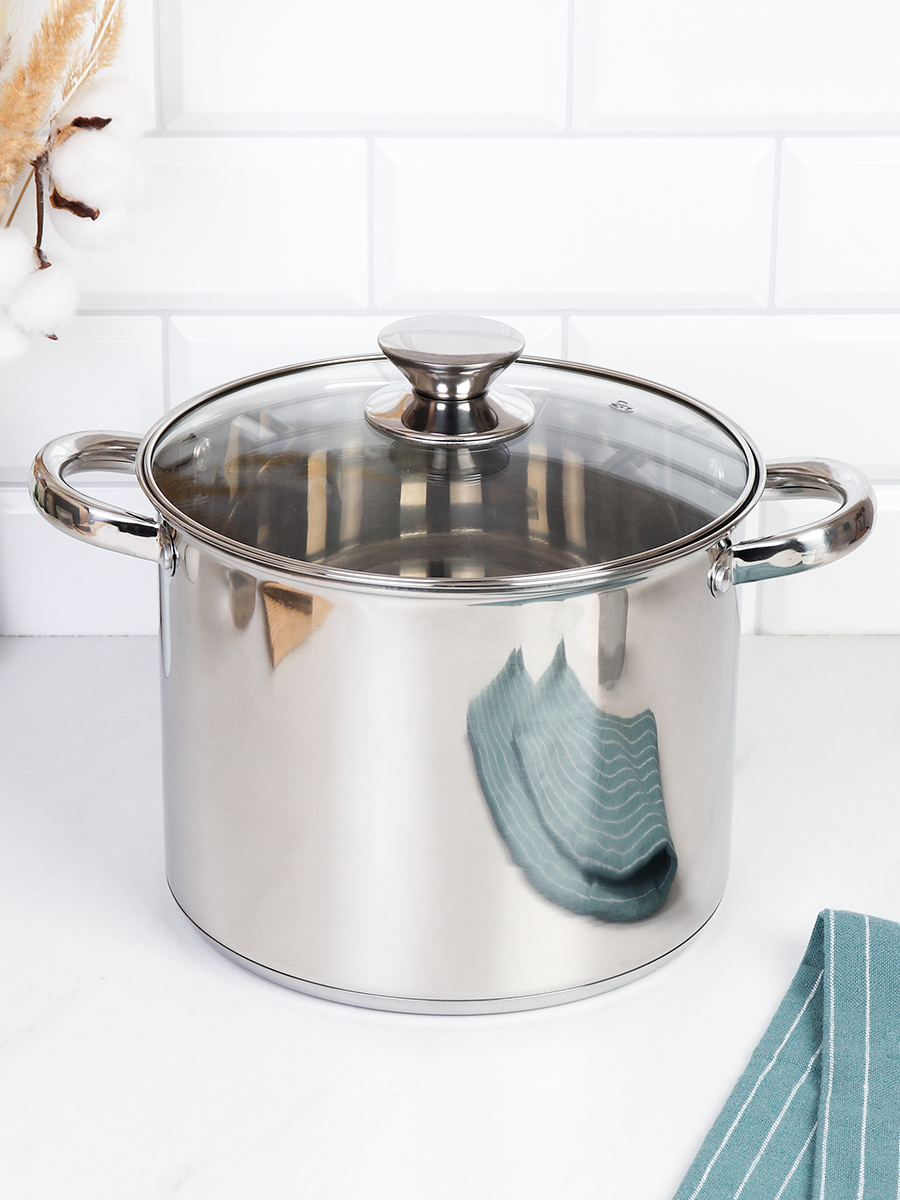 Кастрюля 6,8 л, Аванта / LB-1106E-6-6,8 /уп 1/ индукция/ Гофрокороб/ KISIGA