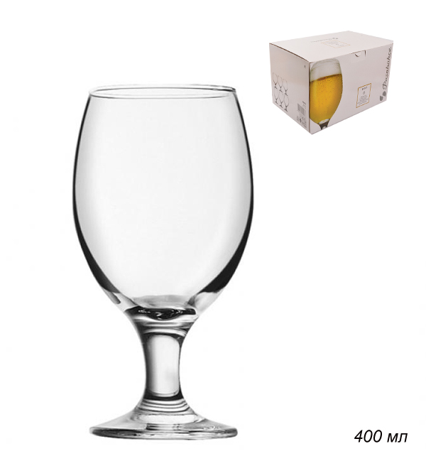 Бокалы пивные 6 штук 400 мл Бистро штучно / 44417B /уп.12/ п/у