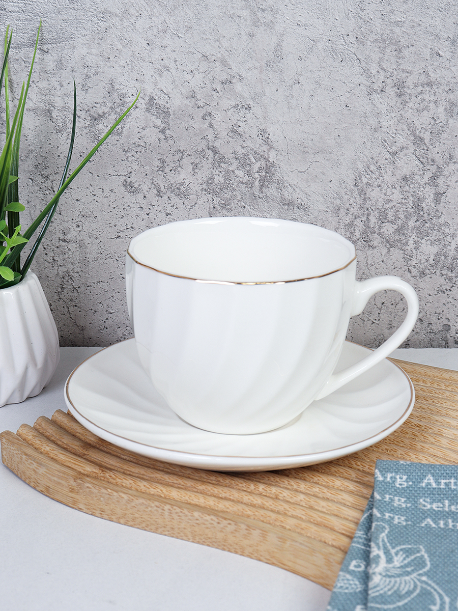 Чайная пара 230 мл MS / GC55-12M 230 /уп 8/ костяной фарфор 