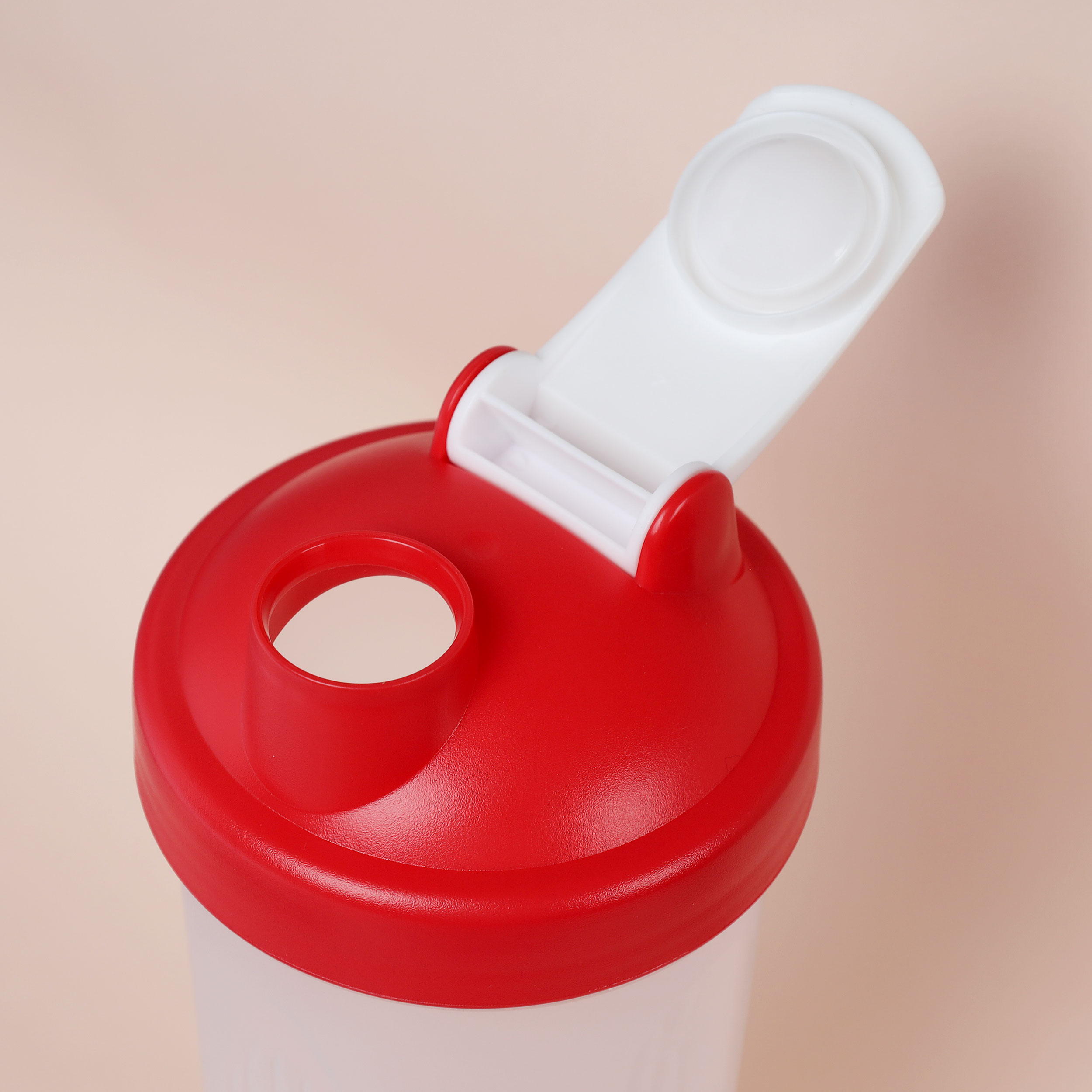 Бутылка/Шейкер SHAKER SHS-600 бело-красная, для спортивного питания 600ML/уп72