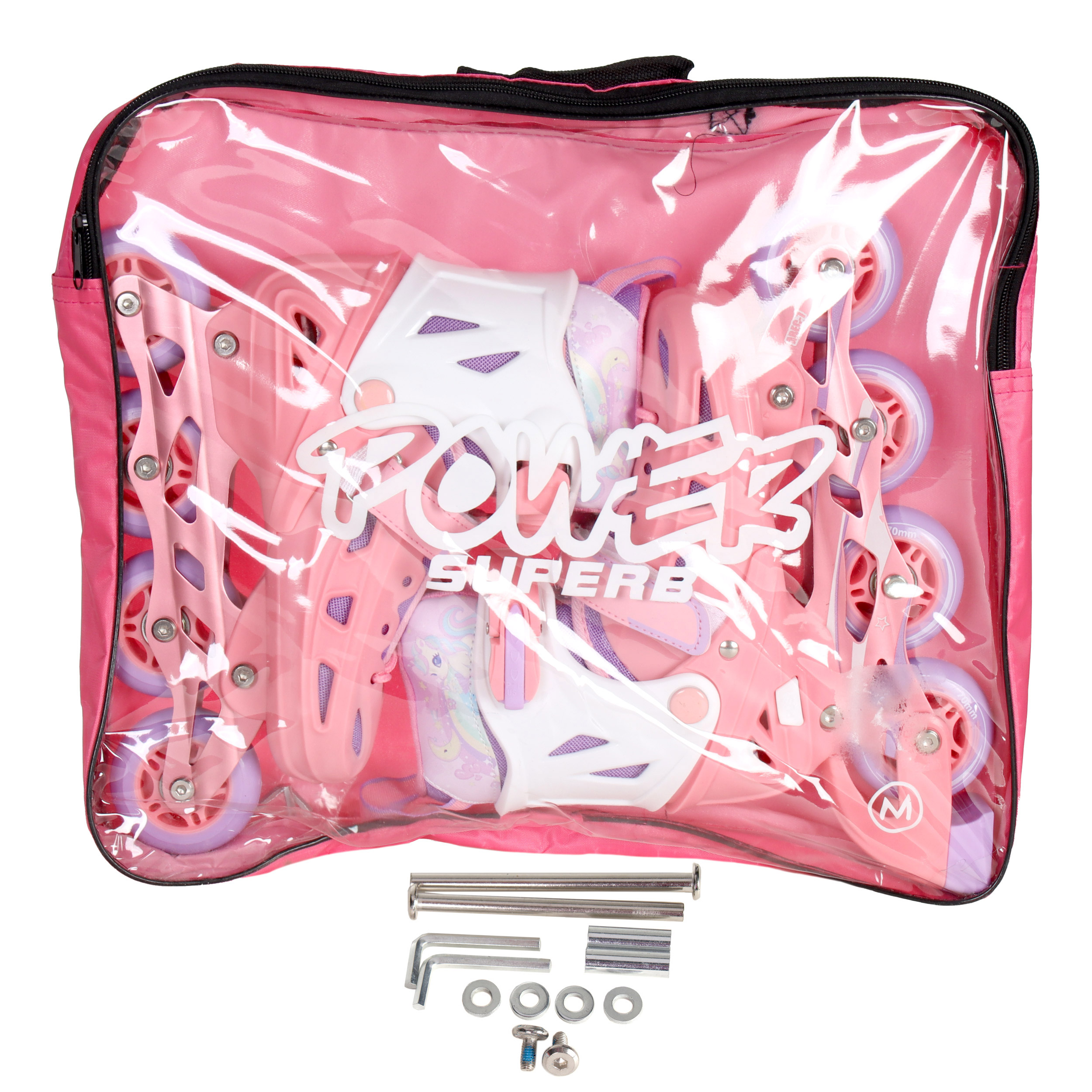 Роликовые коньки COMIRON / 199 S /уп 6/ (31-34) розовые