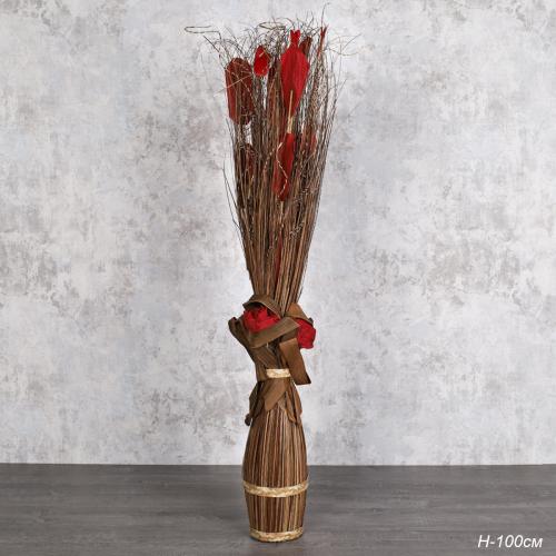 Композиция из сухоцветов 100 см / 38448 /уп 12/