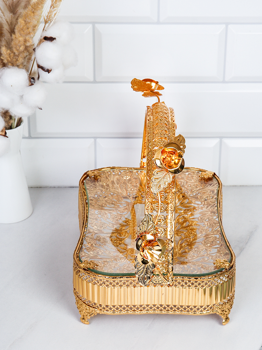 Ваза для фруктов Элит 25х18 см прямоугольная / VGD-888 /уп 24/ 0,696