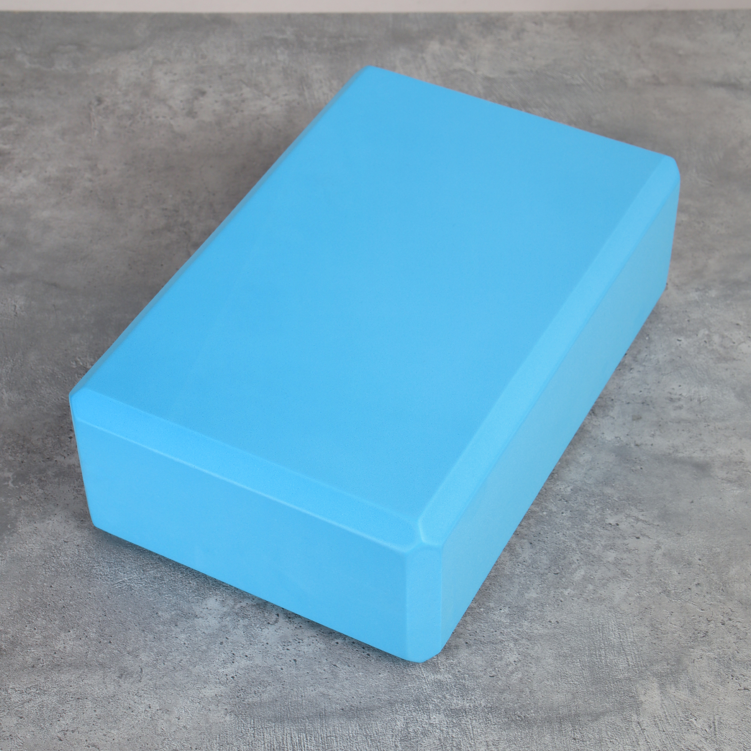 Блок для йоги и фитнеса спортивный 23*15*7.6 см / YJZ589/2 /уп 100/голубой / АКЦИЯ