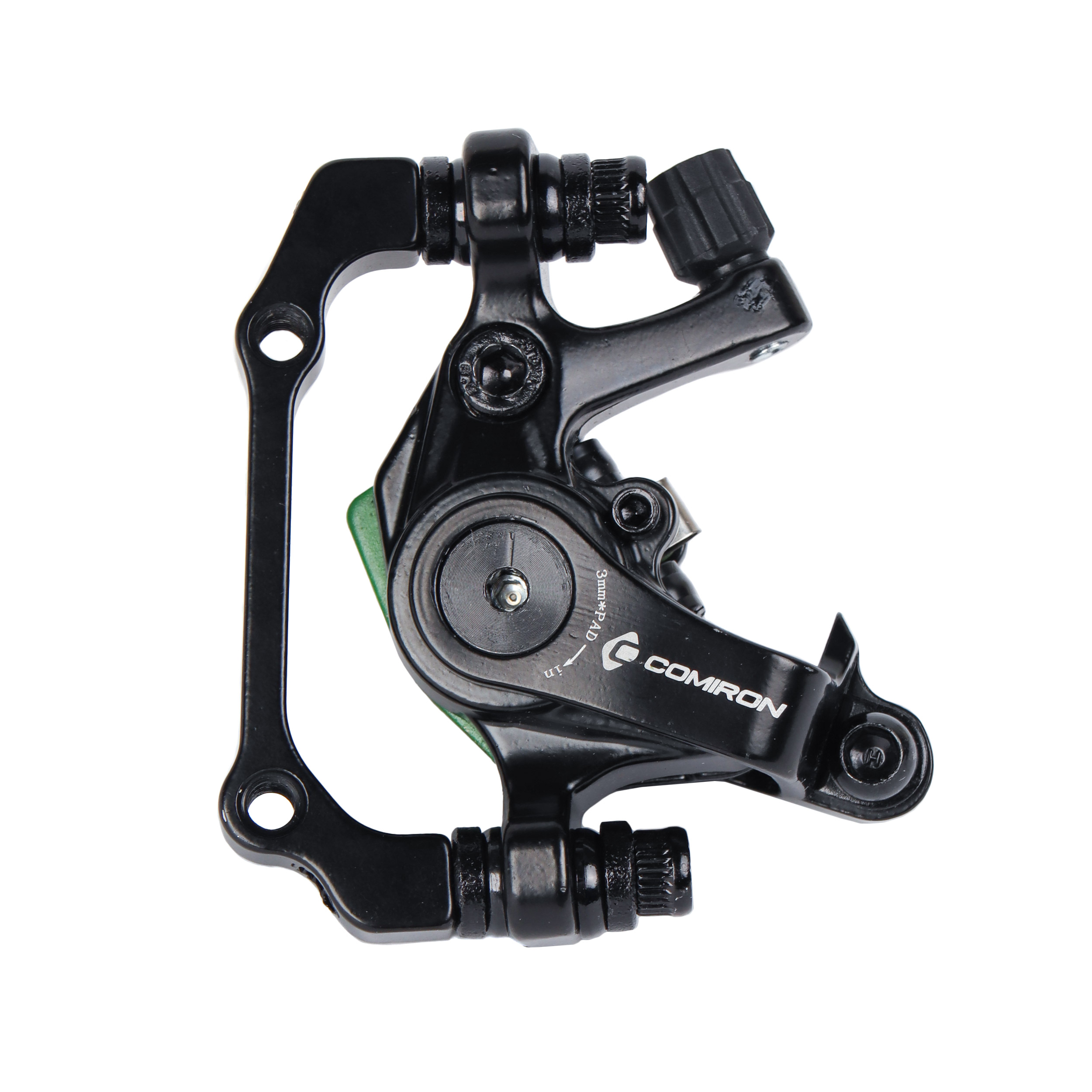 Тормоз дисковый COMIRON S8.для дисков 120-203мм.адаптер в комплекте (F180/R160mm).двухсторонний поджим. 1шт /уп 100/