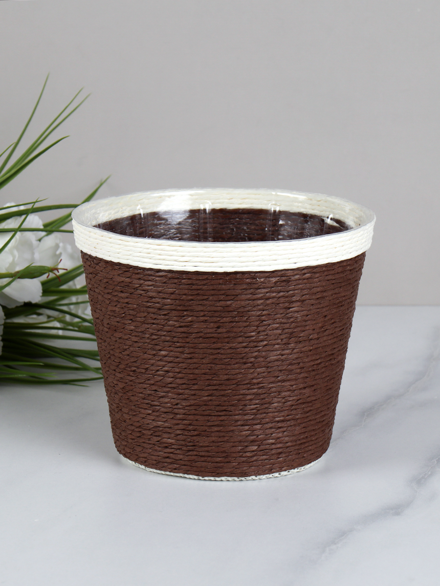 Корзина плетеная 12,5х15 см / CW87-8 /уп 300/кашпо