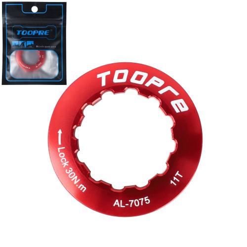 Крышка-фиксатор кассеты велосипеда. Размеры 35.4х35.4х7мм. TOOPRE CLC-01. Красный /уп 30/