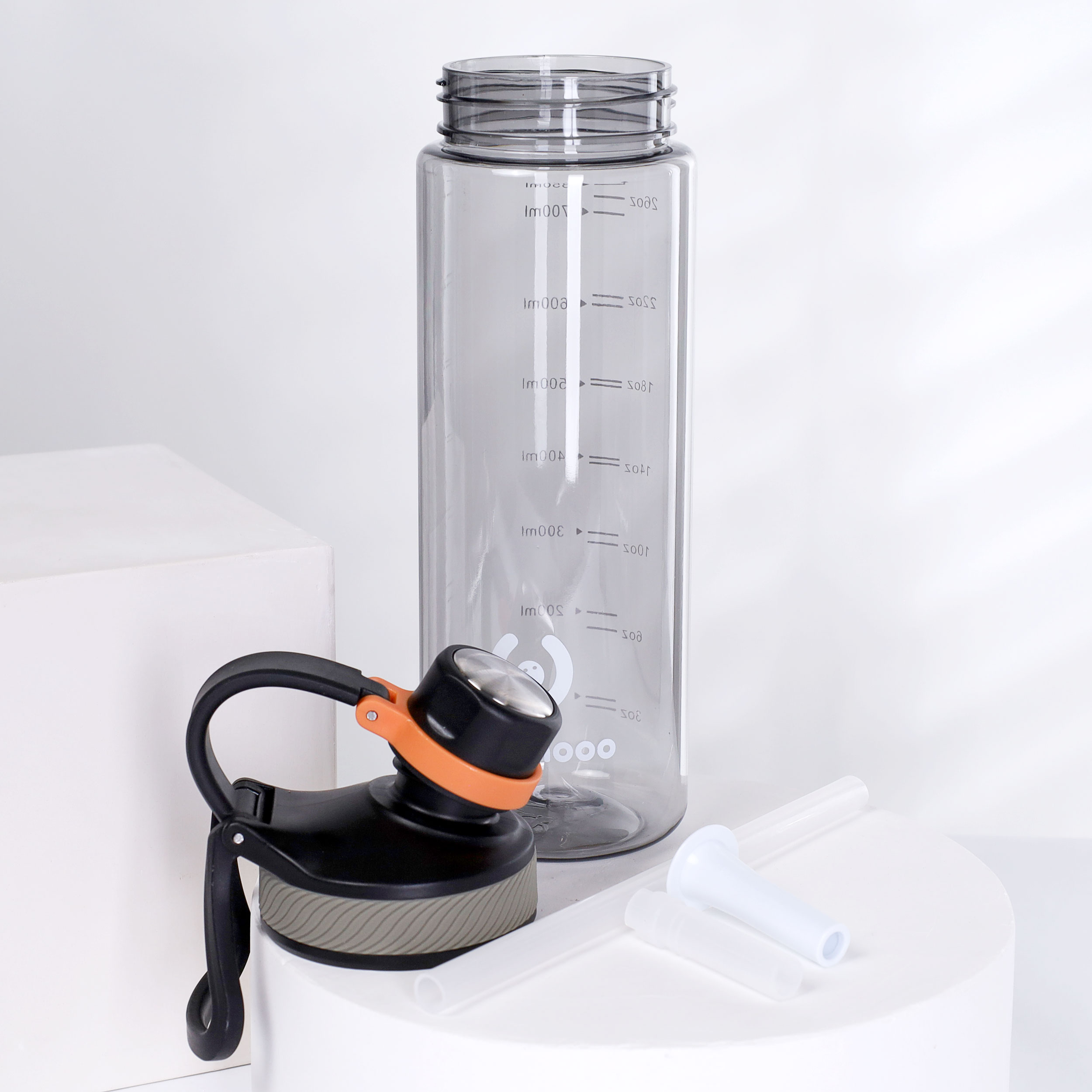 Бутылка для воды 850 ml Вуухууу-Woohooo / Пищевой PP / уп 80 / Черный / АКЦИЯ