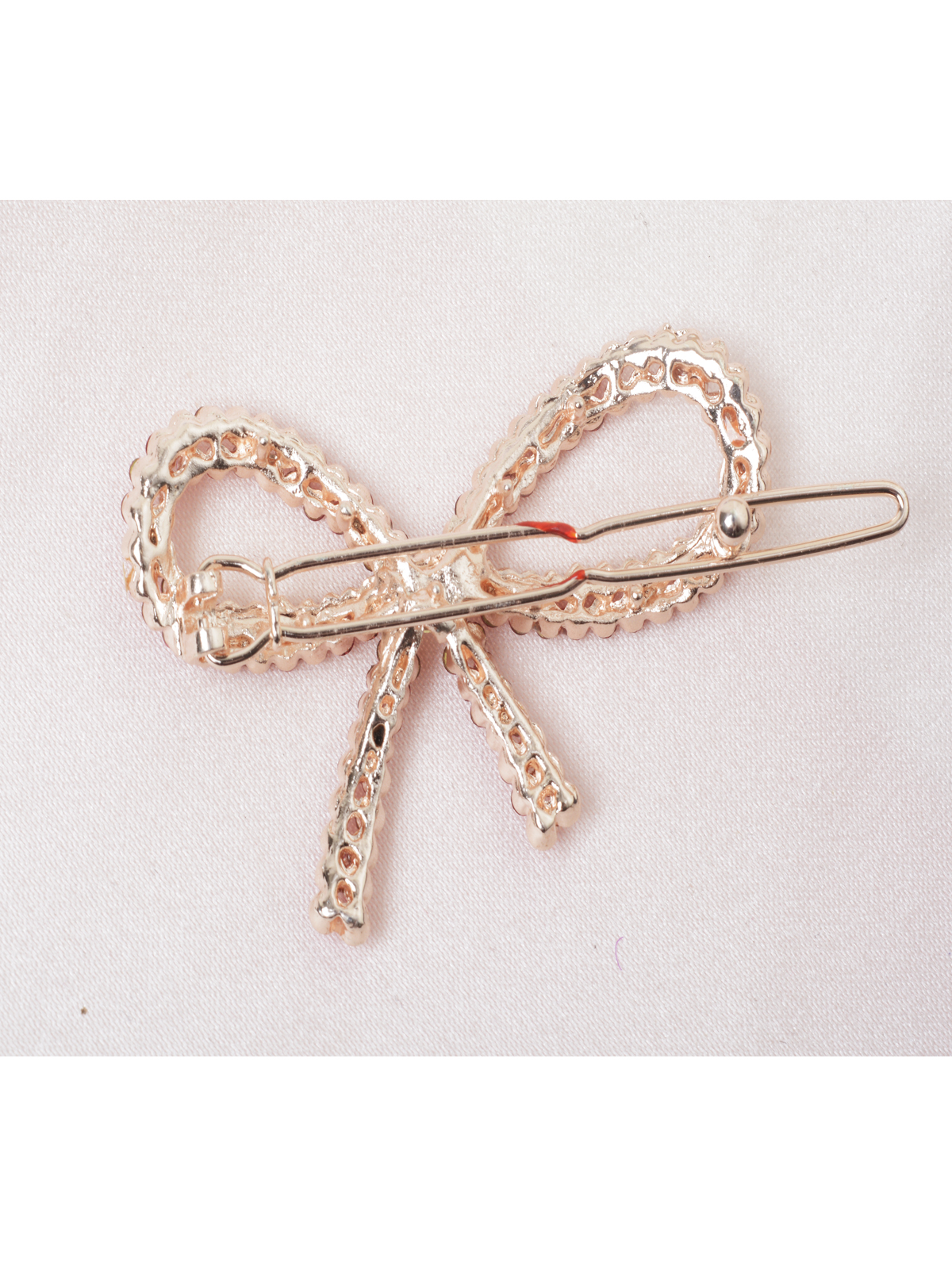 Заколка-зажим для волос 6 см Бант / GTN-11 /уп 12/стразы