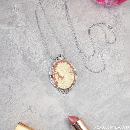 Подвеска-кулон на цепочке 80 см Дама / 51/15/85 /уп 12/142773