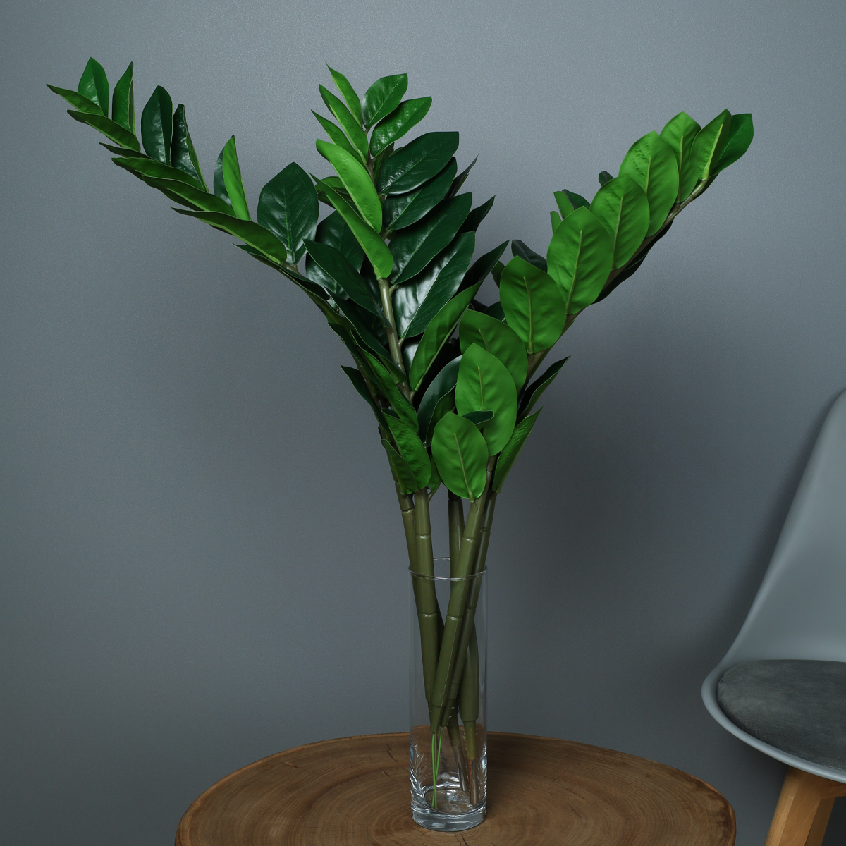 Дерево искусственное Замиокулькас 80 см / JW53611 /уп 24/без основания