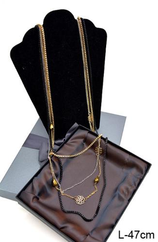 Колье многослойное 47 см / 43/08/08-2 /уп 12/Акция