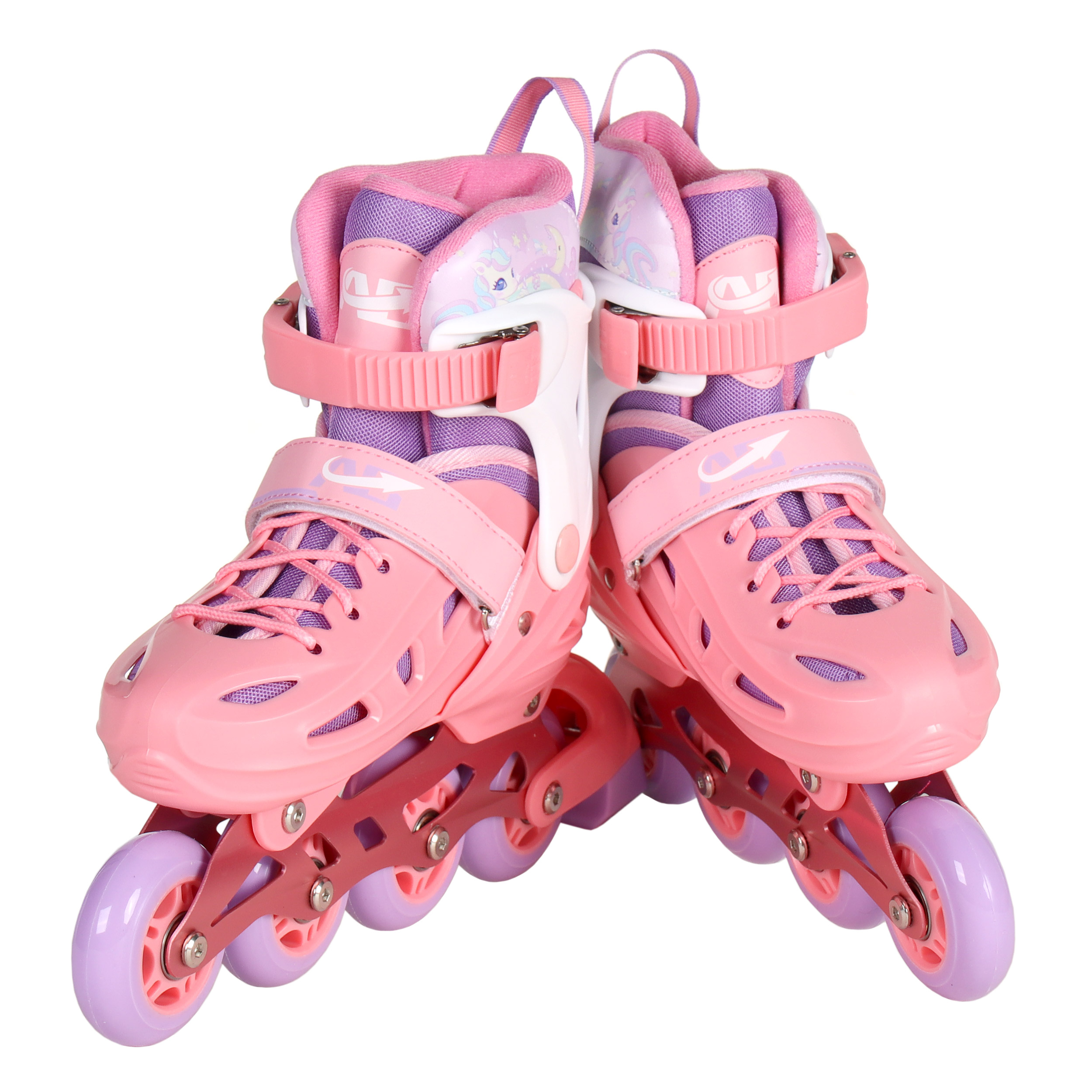 Роликовые коньки COMIRON / 199 S /уп 6/ (31-34) розовые