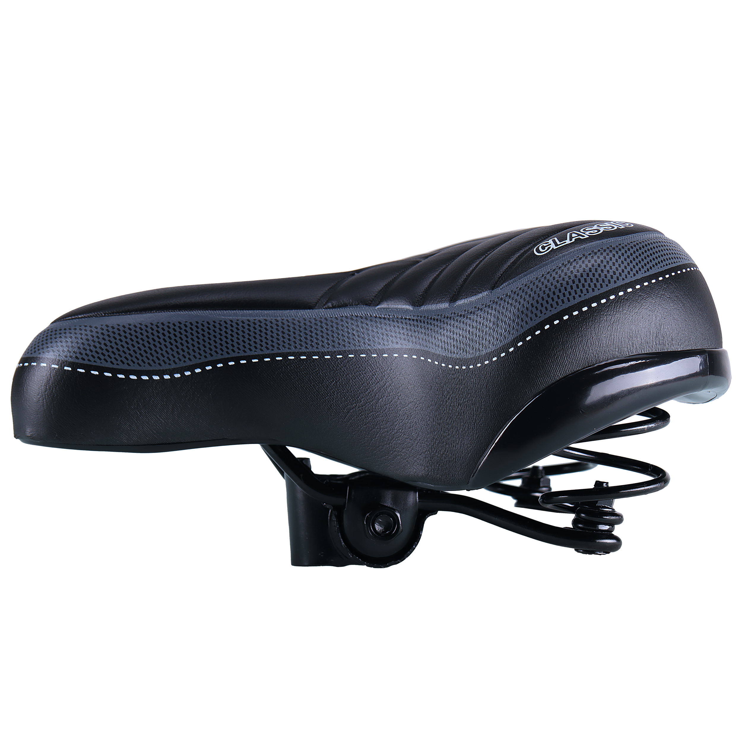 Седло для велосипеда комфортное Krypton HAY-AZ-023, чёрное, new saddle /уп 25/