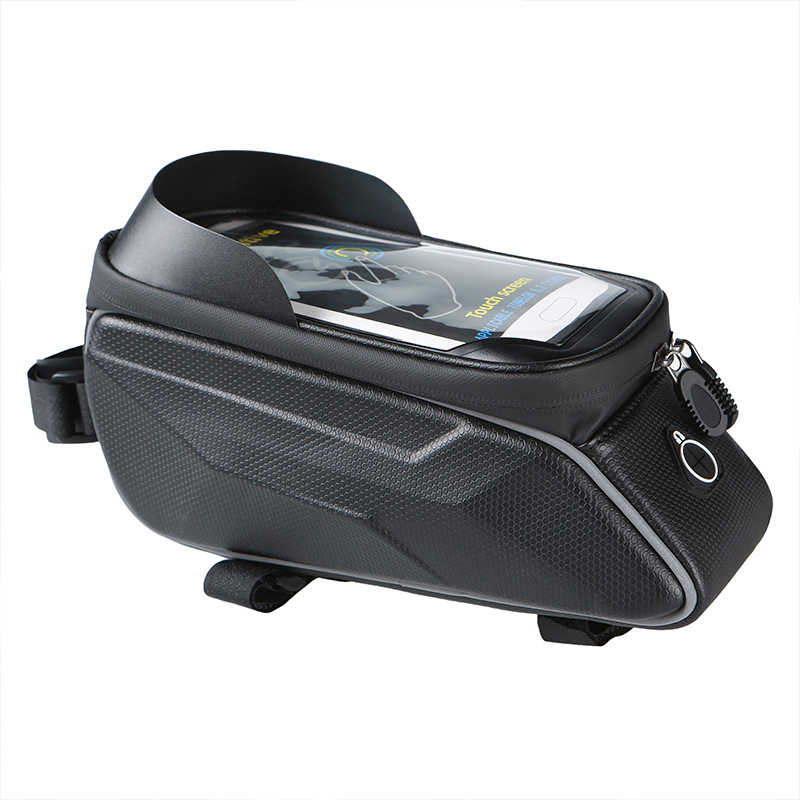 Сумка велосипедная на раму COMIRON "NARAMU" жёсткий EVA Hard Shell корпус водонепроницаемая отдел для смартфон с защитной блендой 23х14.5х8см  /уп 50/