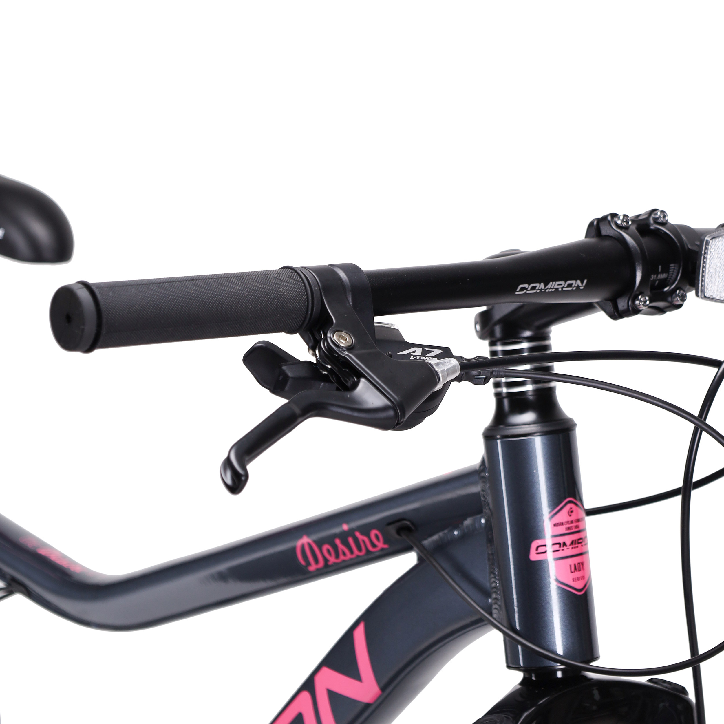 Велосипед 27,5" рама 17" 1х10sp COMIRON DESIRE розовый дымный