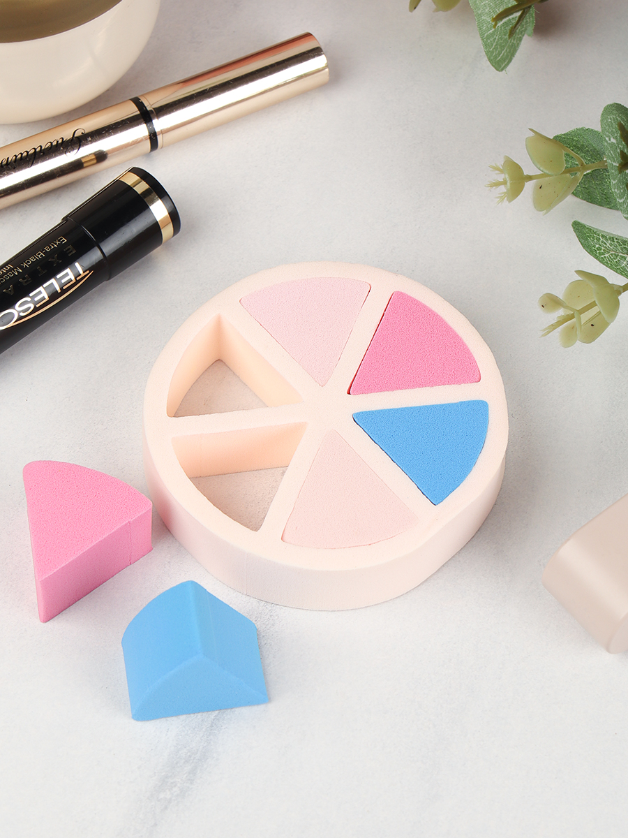 Спонж для макияжа набор 6 штук / GESSIE-7 /уп 20/250/726820