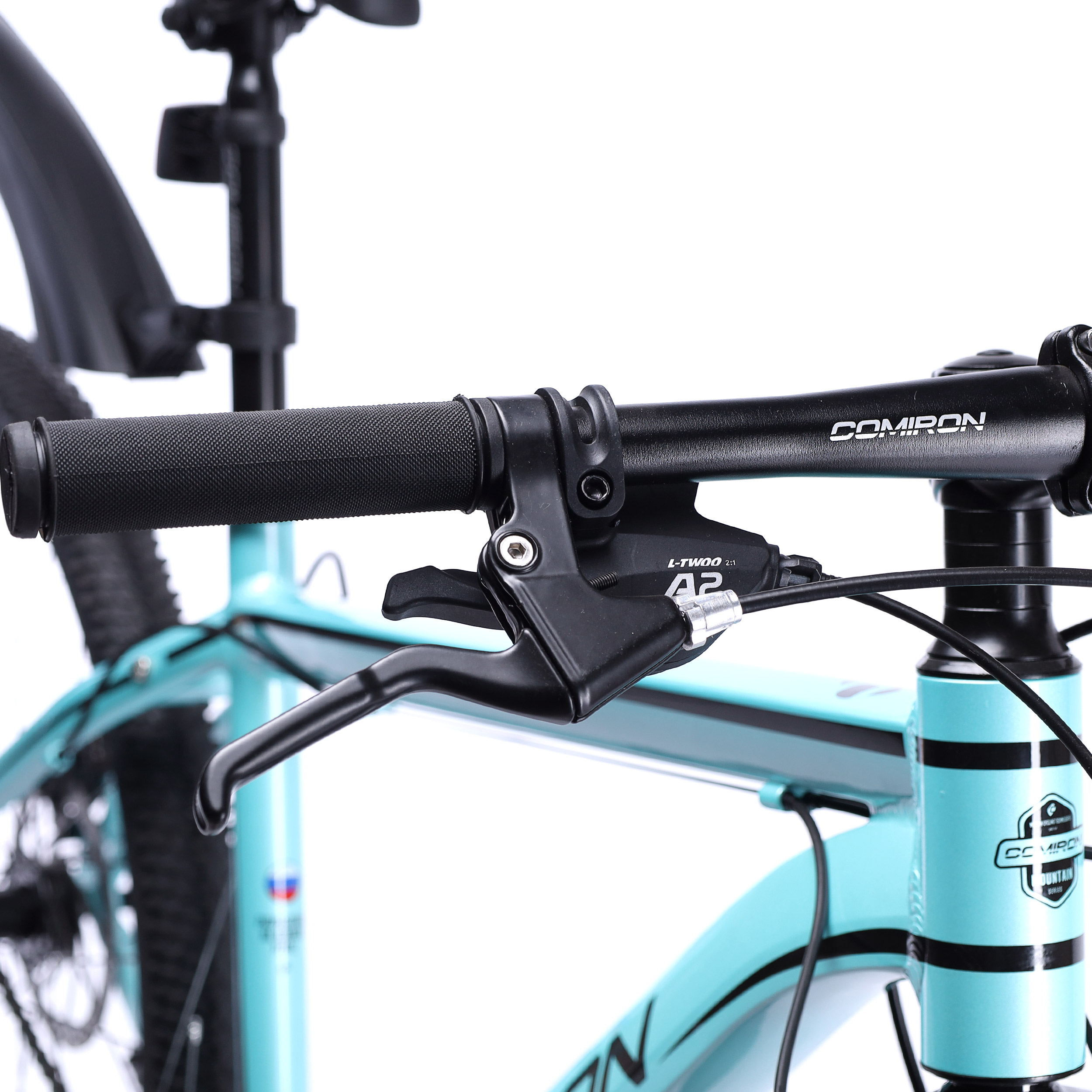Велосипед 26" рама 17" 21sp COMIRON UNIVERSE аквамарин чёрный глянцевый