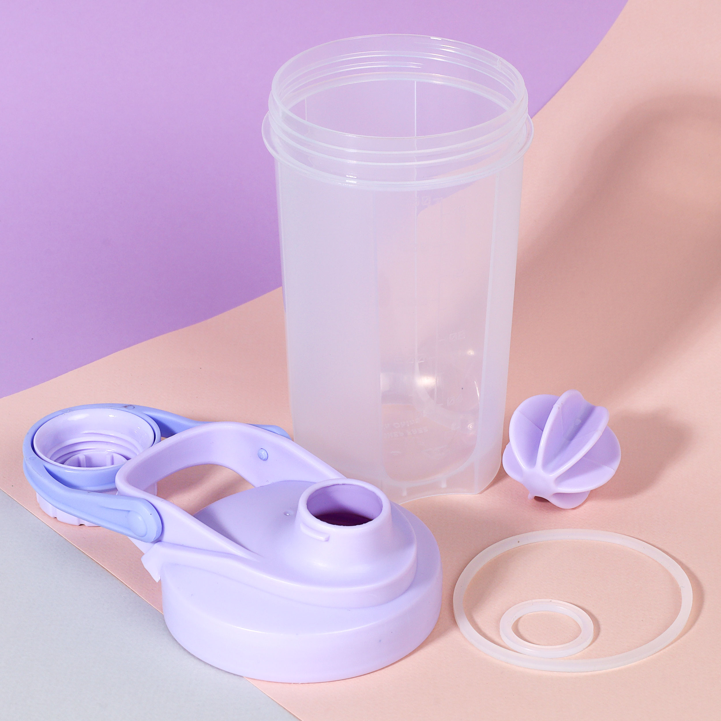 Бутылка/Шейкер COOLRAY SHSB-500 сиреневая, для спортивного питания 500ML/уп60