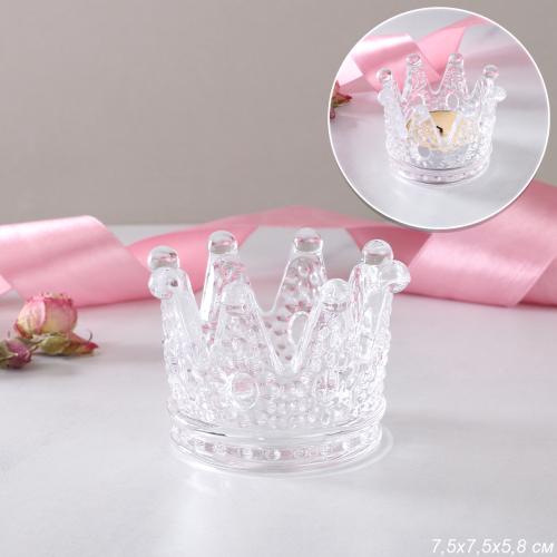 Подсвечник 7,5х5,1х5,8 Корона / WS-131 /уп 6/108/