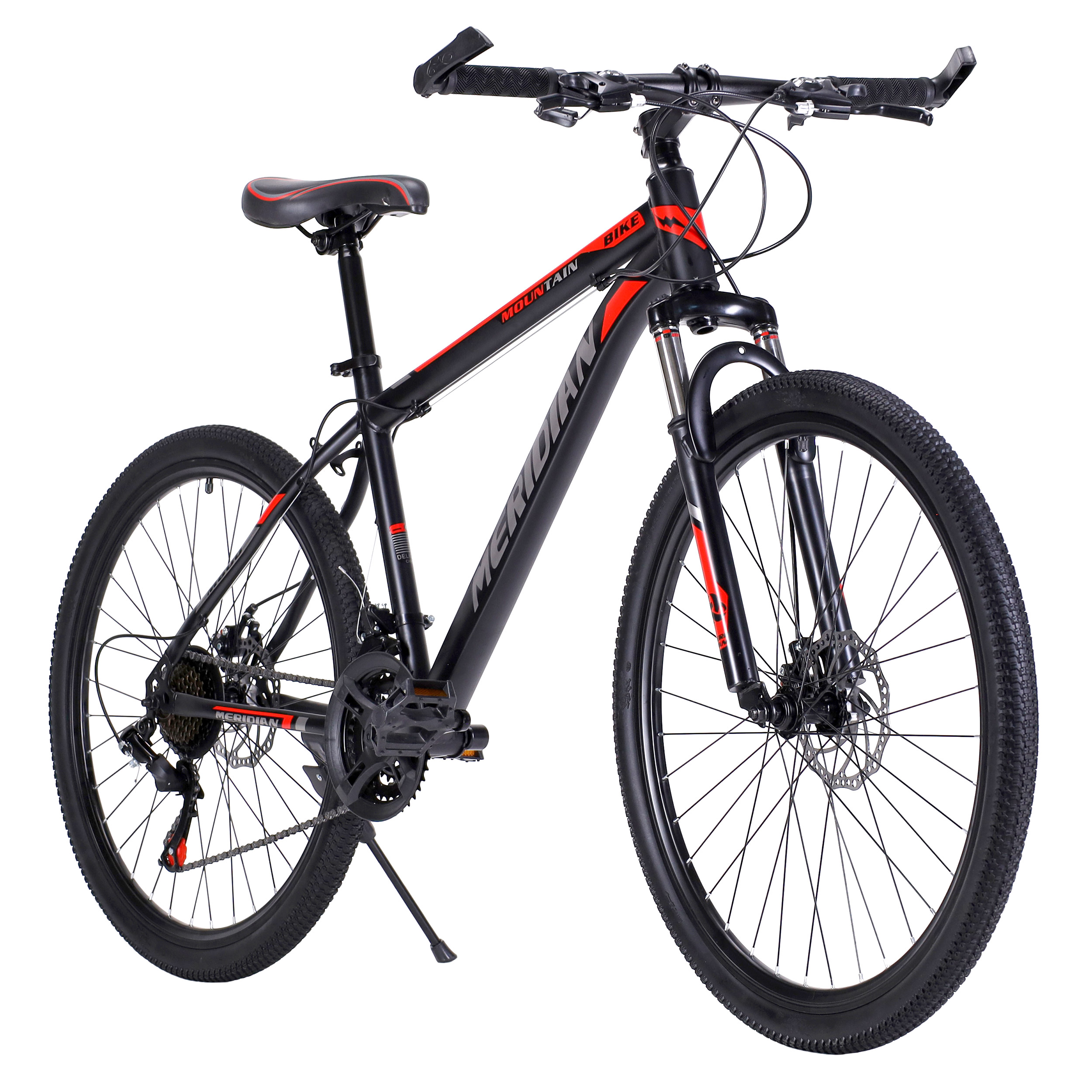 Велосипед горный MERIDIAN MOUNTAIN II 26-17" 21S DISC BRAKE цвет: чёрный-красный