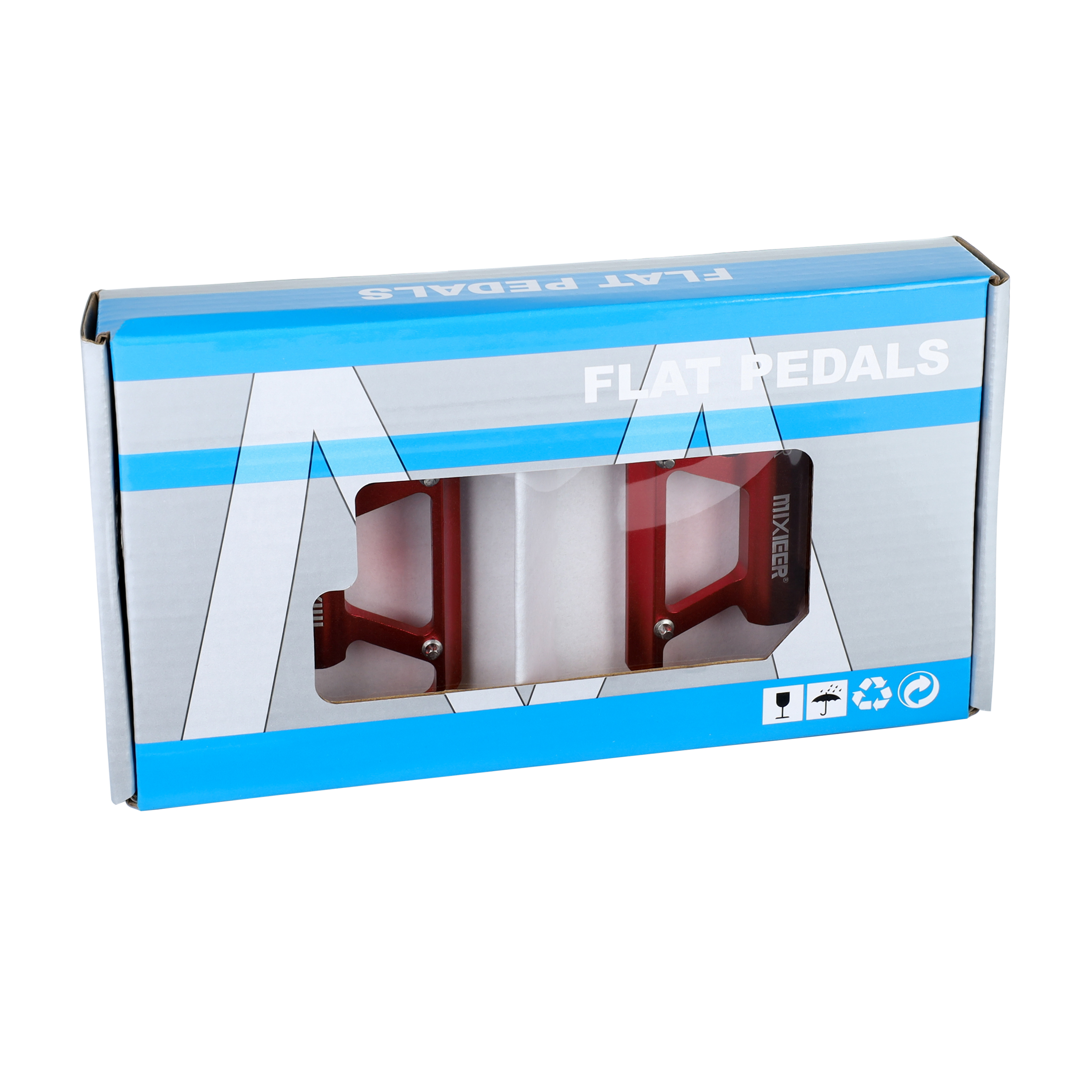 Педаль EXPERT MIXIEER MONOMAH, 9/16 резьба, CNC-6061 корпус, 1DU+1 пром. подшипник, 104х82мм, с рефлектором, CR-MO ось, red, 1 пара, инд.уп /уп30/