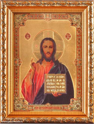 Икона 13х18 Господь Вседержитель  под стеклом / S048-31 / 2025C-101C1/