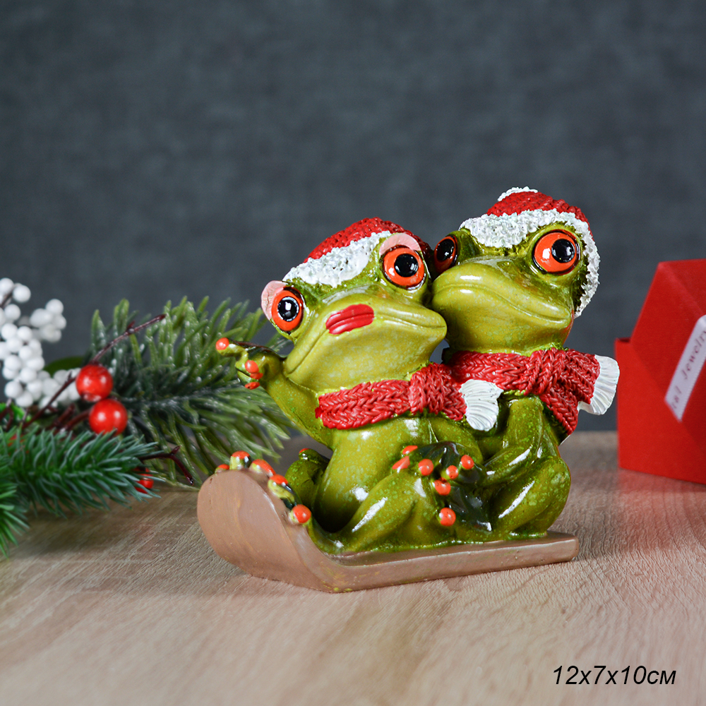 Фигурка Лягушка 10 см / YX39004R /уп 24/новый год