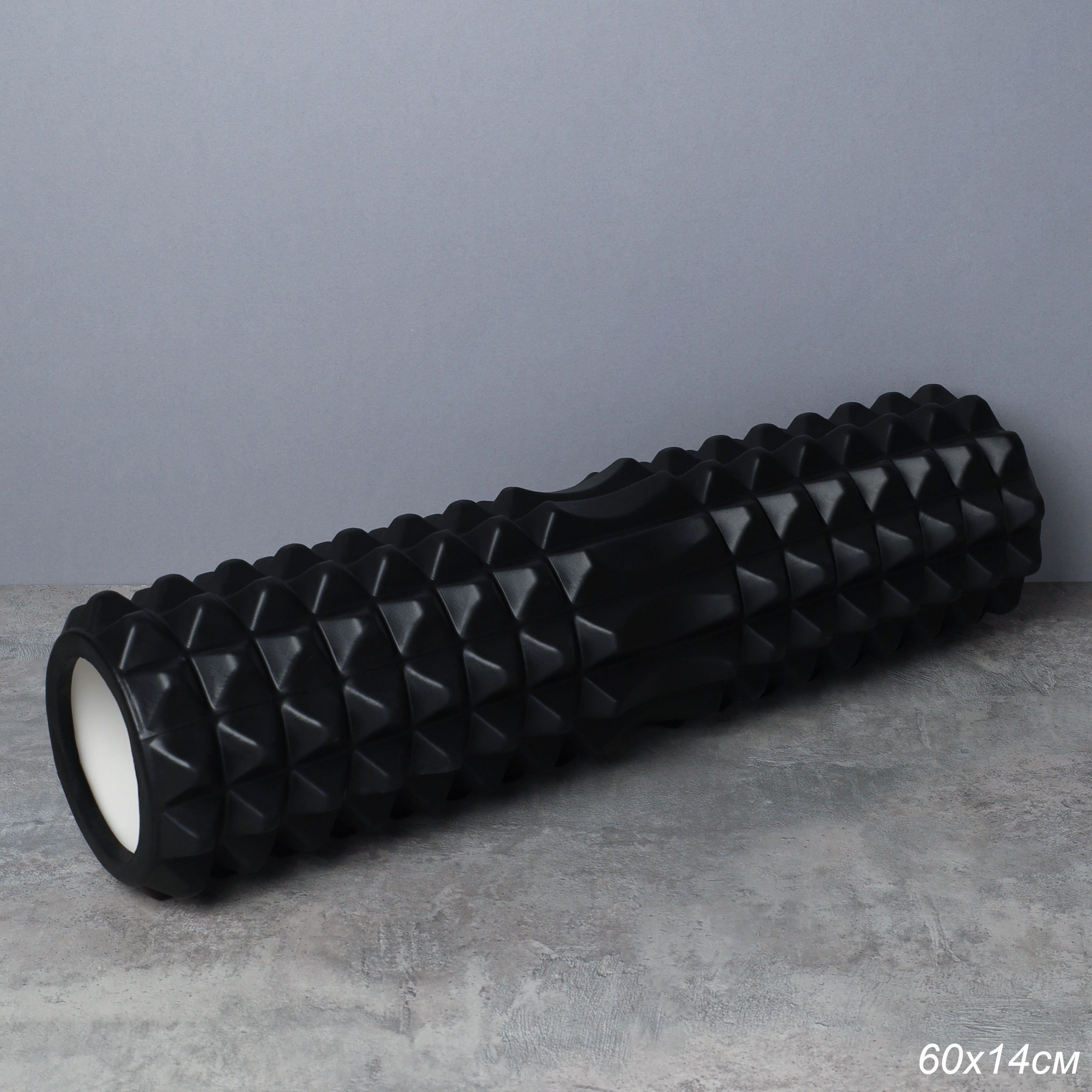Ролик массажный спортивный Woohooo SPIKE 45x14/ черный/уп10