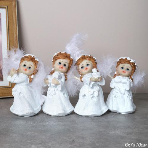 Фигурка Ангел 10 см / QТ34 /уп 4/144/крылья перо