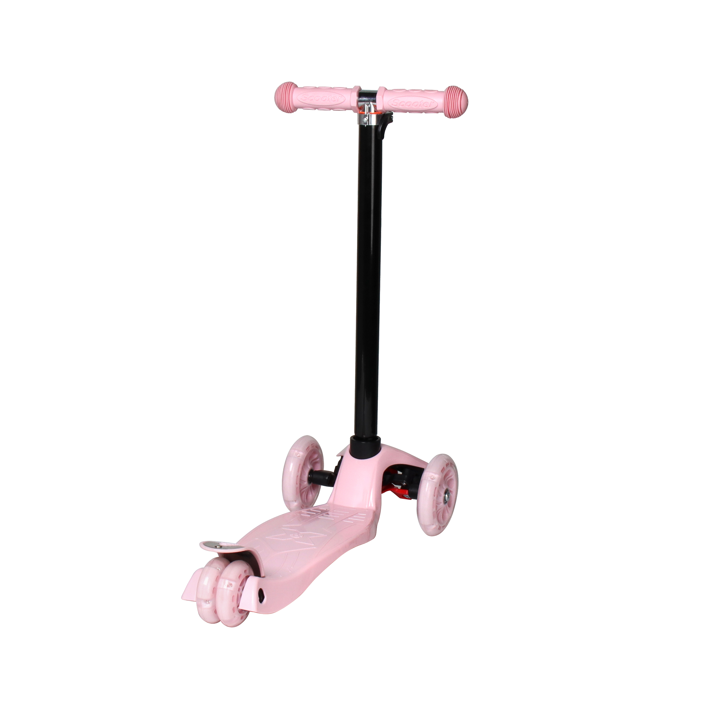 Самокат трехколесный от 3-х лет Yeenot Kids GT4108, до 50кг, вес 2.3кг, свет. колёса PU 116мм ABEC7, розовый, БК/уп10/ АКЦИЯ!