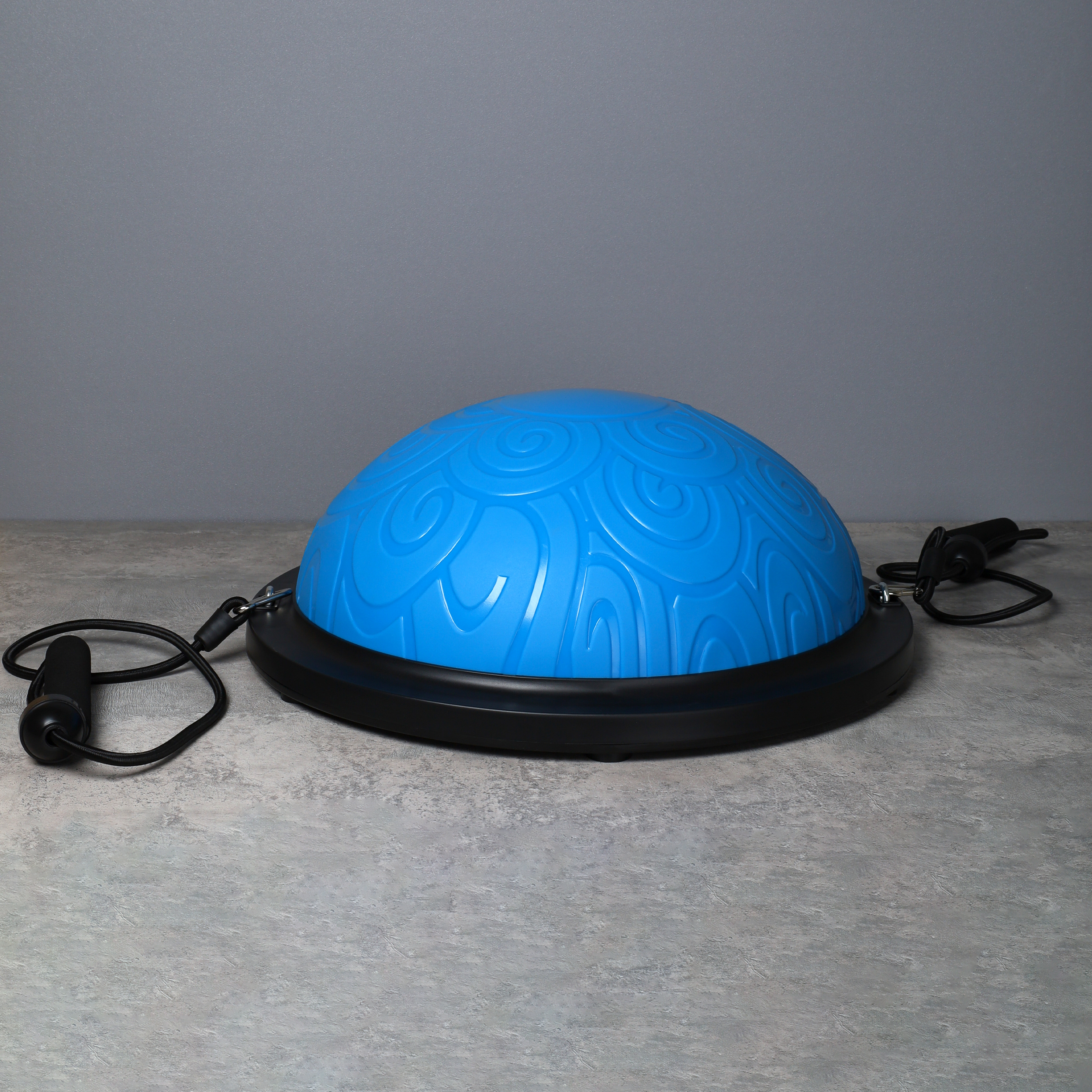 Полусфера балансировочная BOSU 46см Woohooo Curls эспандер, насос/ синий / B46Cu-B/ уп5