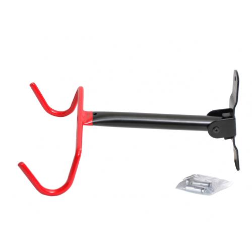 Держатель для велосипеда настенный черный/красный /уп 30/