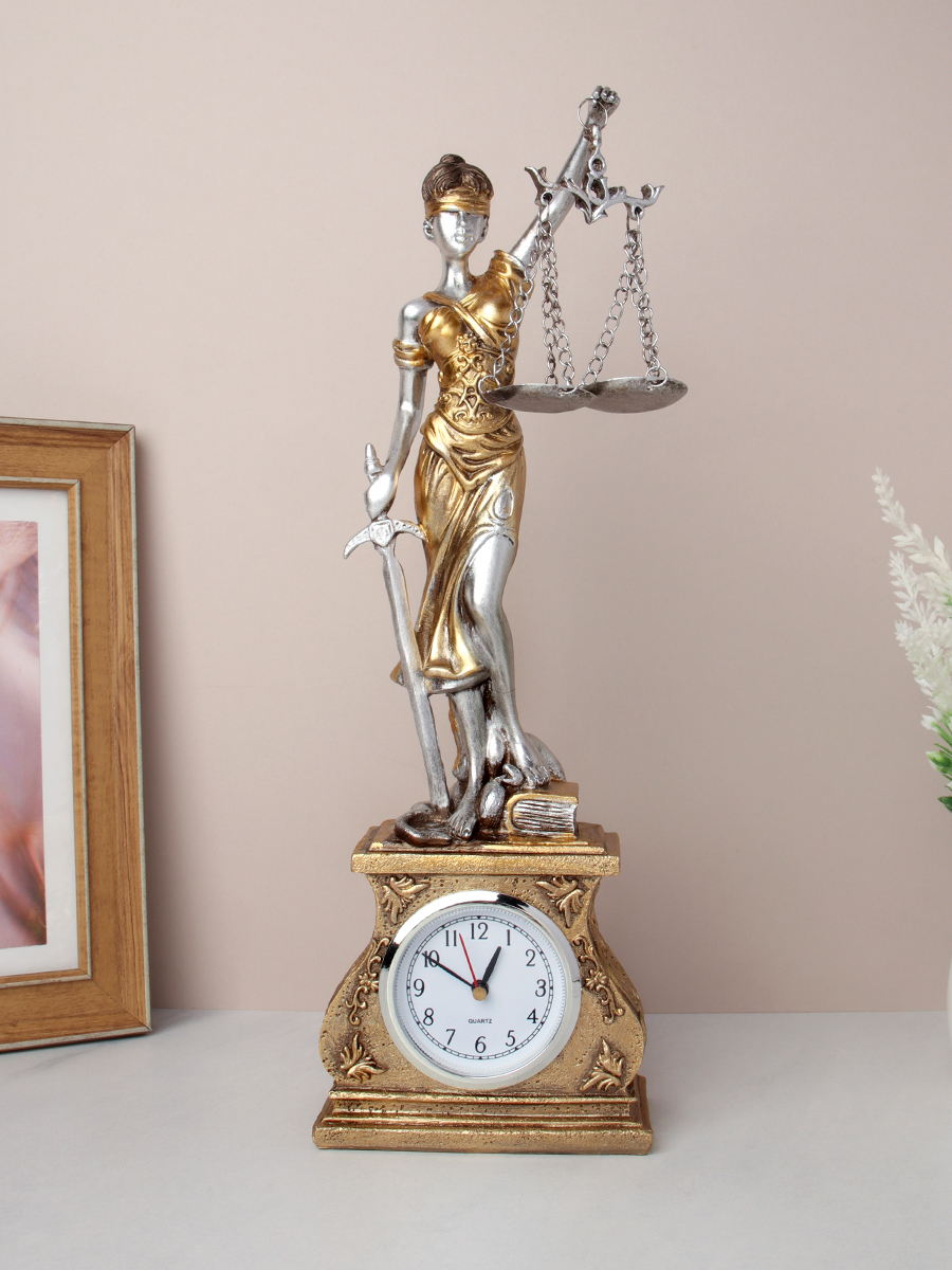 Часы статуэтка Фемида 30 см / QMH218735-3 /уп 12/