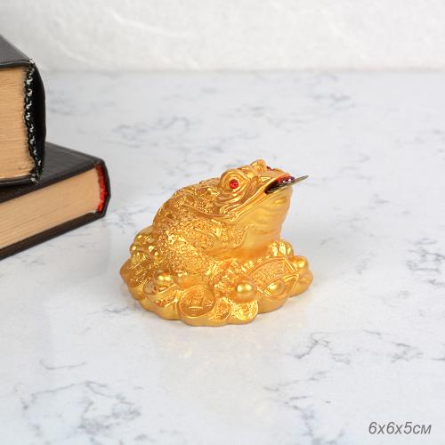 Фигурка Жаба денежная 6х6х5 см / GN489 /уп 200/золотая