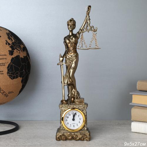 Часы статуэтка Фемида 27 см / 2717 /уп 48/