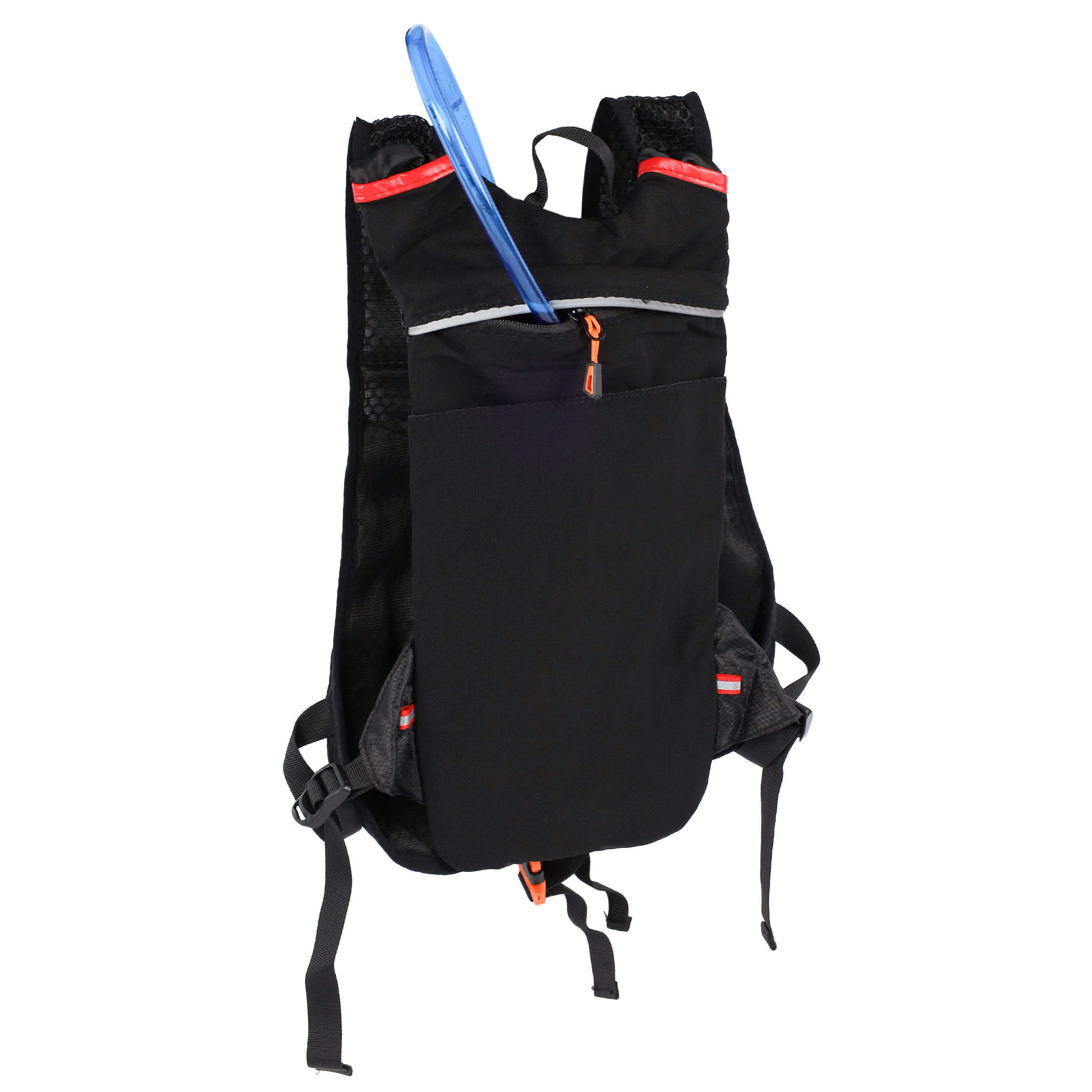 Рюкзак с диспенсером спортивный COMIRON PATAGONIA отсек для воды на молнии, карман для бутылки. Гидратор. Черный-красный /уп 30/