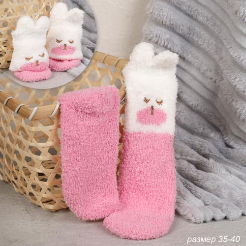 Носки женские флисовые р. 35-40 Лапки новогодний №5 / MNZ-16/5 /уп 12 /700654