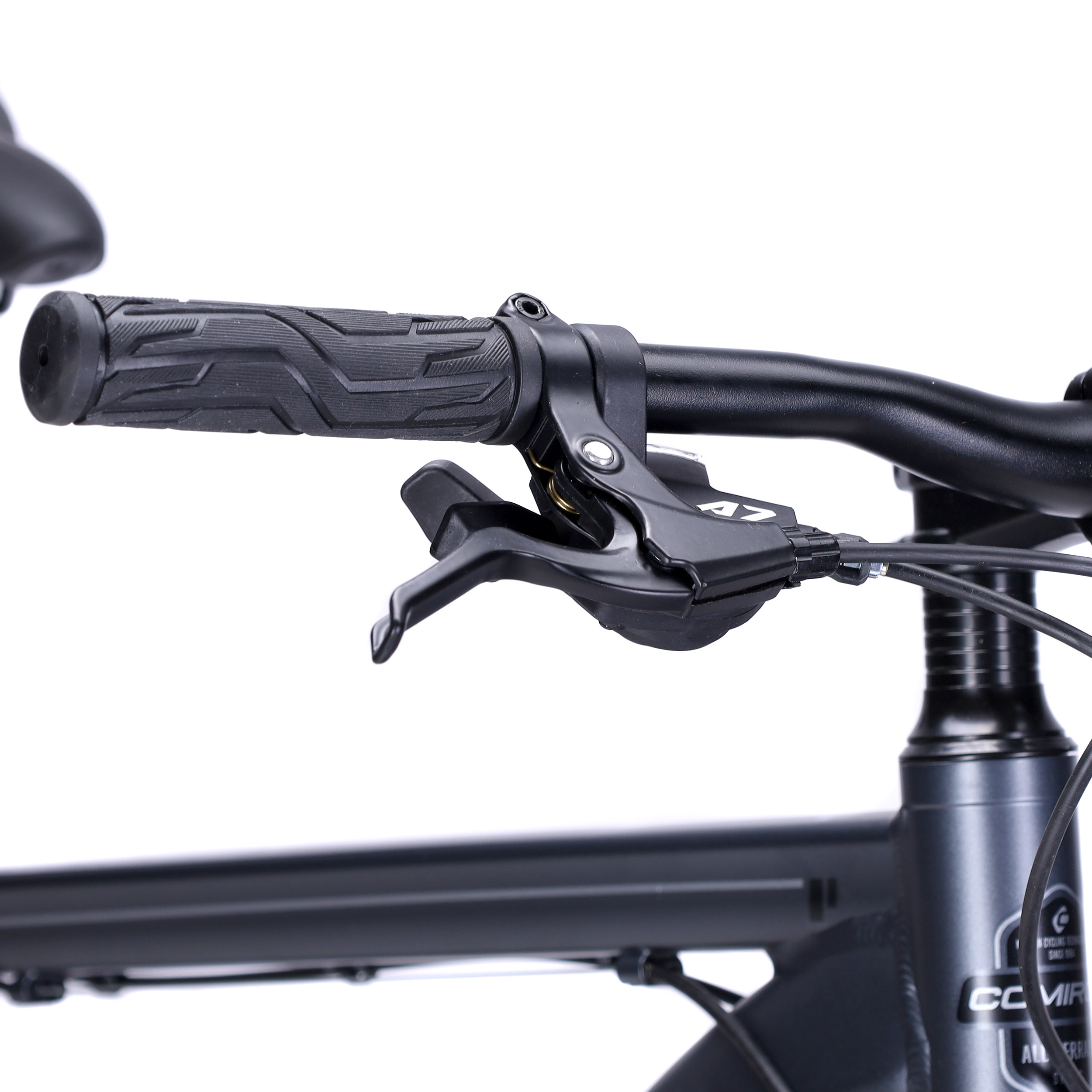 Велосипед фэт-байк 26"x4" рама 21" COMIRON CHUBBY, 1*10sp L-TWOO, 34T, CASSETE 11-42T, HARD FORK, чёрно-серый mustang