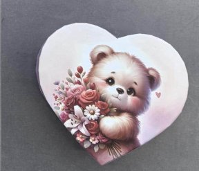 Коробка подарочная 3 штуки Сердце / 1160 /уп 24/16*18.3*7/18*20.3*8/20*22.3*9cm