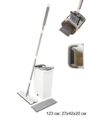 Ведро с вертикальным отжимом и шваброй / BM5 /уп 20/ 2 насадки/АКЦИЯ