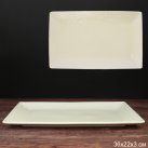 Блюдо прямоугольное 36х22х3 см цвет слоновая кость / DS-12 / УЦЕНКА/ СКОЛ НА ДНЕ 