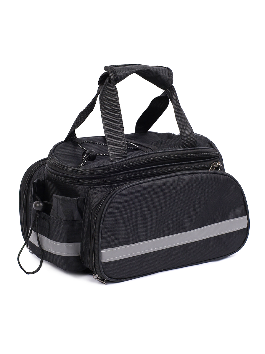 Сумка велосипедная на багажник COMIRON PATAGONIA, основные отсеки на молнии, крепление velcro,  Размер 17х28х32см /уп 30/