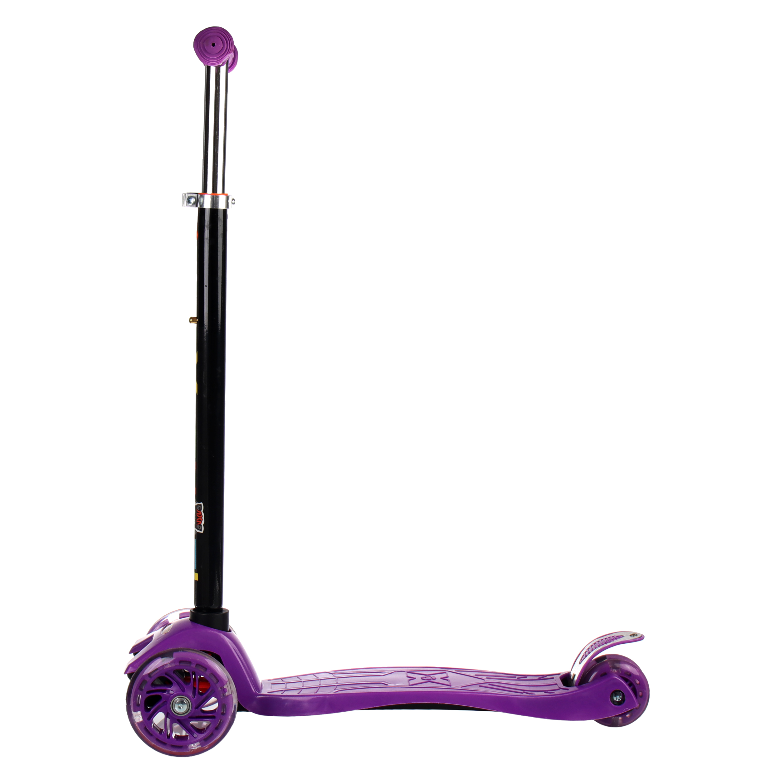 Самокат трехколесный от 3-х лет Yeenot Kids GT4108, до 50кг, вес 2.3кг, свет. колёса PU 116мм ABEC7, фиолетовый, БК/уп10/ АКЦИЯ!