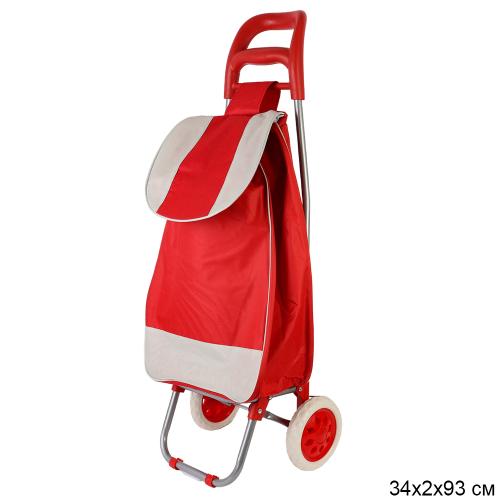 Сумка-тележка красная / 36R /уп 10/ грузоподъемность до 30 кг