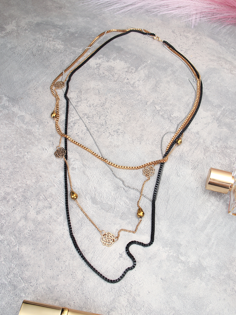 Колье многослойное 47 см / 43/08/08-2 /уп 12/Акция