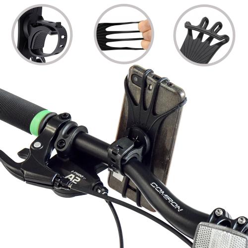 Держатель велосипедный для телефона резиновый цвет: черный /уп 300/