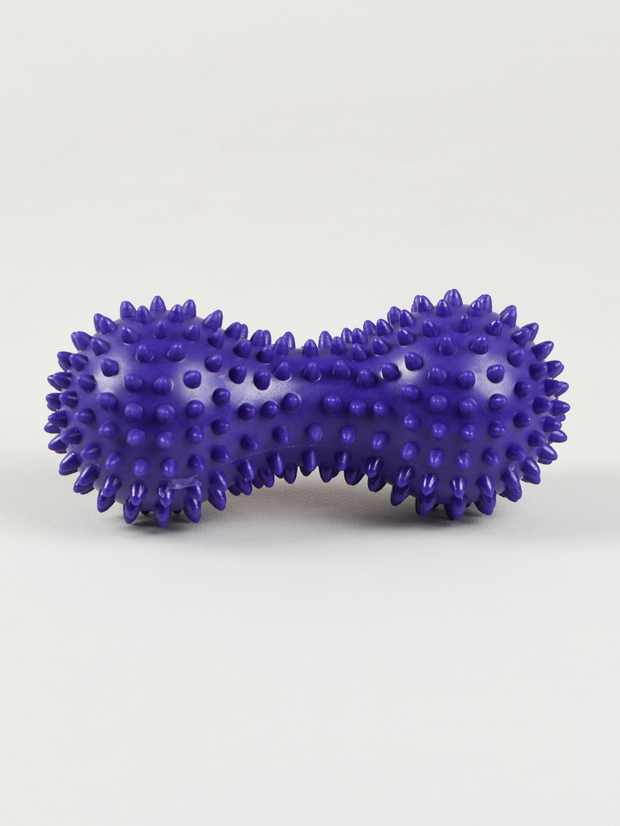 Мячик массажный Woohooo Double Spiny / 6,8 х15 см/ фиолетовый /уп 100/